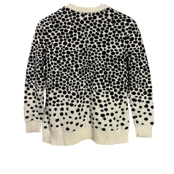 Mara Hoffman XS Black White Polka Dot Print Strata Tunic Sweater Ribbed Hem - Picture 2 of 3